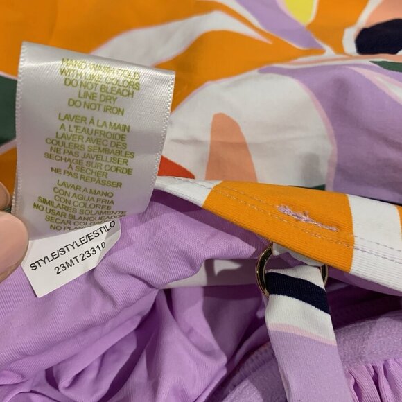 NWT Anne Cole 32C/34B Floral Abstract Underwire Tankini Swim Top Multicolor - Picture 9 of 9